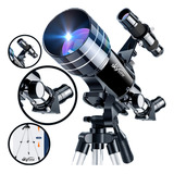 Telescópio Astronômico Refrator Skylife Tcrater 2.8 70mm Cor Preto