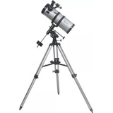 Telescópio Equatorial Newtoniano Ampliação 2100x Prateado