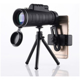 Telescópio Monóculo Luneta Pedal Pulse Com Suporte Para Celular Tripé Portátil 400 X 600 Zoom Regulável Longa Distancia Alta Resolução Ampliação Com Lente De Foco Ajustável Preto + Alça De Segurança