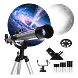Telescópio Profissional Astronômico Refrator 675x Tripé 60mm