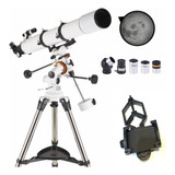 Telescópio Profissional Lelong Refrator 90080 + Adp Cel