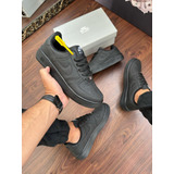 Tenis Air Force 1 07 Classico Preto Couro Original Oferta