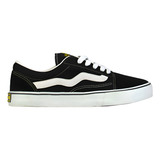 Tênis De Skatista Mad Rats Old School Preto E Branco