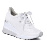 Tênis Feminino Via Marte 23-1904 Cor Branco/prata - Adulto 37 Br