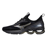 Tênis Masculino Wave Invictus 4 Preto Mizuno