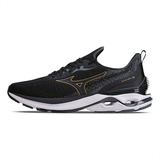 Tênis Mizuno Wave Mirai 6 Color Preto - Adulto 42 Br
