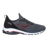 Tênis Mizuno Wave Zest Color Chumbo - Adulto 40 Br