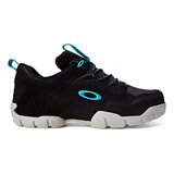 Tênis Oakley Modoc Low Ii Masculino Casual Cor Preto/azul Turquesa Desenho Do Tecido Liso Tamanho 41 Br