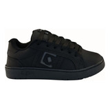 Tênis Skate Infantil Qix Combat Preto Branco Kids Original