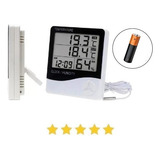 Termo Digital Control Temp Int Ext Higr Umid Ar Sensor Sonda