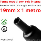 Termo Retrátil Com Cola 19mm X 1 Metro Profissional C/ Nf