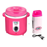 Termocera 400g Rosa - Panela Aquecedora De Cera + Roll On