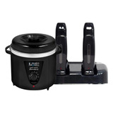 Termocera 700g + Base Dupla + 2 Rollon Cera Quente Preto