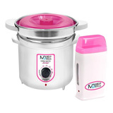 Termocera Panela Depilação 400g Rosa C/ Refil + Rollon Cera