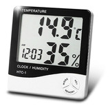 Termômetro Higrômetro Relógio Digital Parede E Mesa