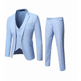 Terno Oxford Slim Masculino - Calça+paletó+colete+barato