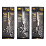 Tesoura 6.5 Fio Laser + Fio Navalha + Desbaste Cortar Cabelo