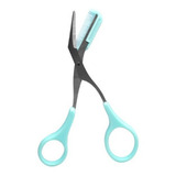 Tesoura Aparadora Sobrancelhas Aço C/ Pente Depilação Facial