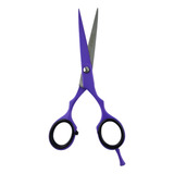 Tesoura Cortar Cabelo Profissional Fio Navalha 5.5 Polegadas Cor Roxa