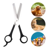 Tesoura Corte Tosa Semi Dentada Para Pet Gato Cachorro 15cm