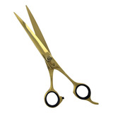 Tesoura Curva8 Fio Navalha Petshop Tosa Profissional