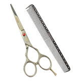 Tesoura Fio Laser 6.0 Profissional + Pente De Metal Ferro