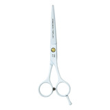 Tesoura Mega Teflon Branco Fio Navalha 5.5 Polegadas