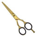 Tesoura Mq Hair Pro Talent Fio Navalha 5.5 Dourada
