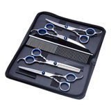 Tesoura Para Pet Shop Banho E Tosa Cães Gatos Kit 4 Tesouras