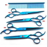 Tesoura Profissional Para Tosa Pet - Azul - 01 Unidade