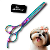 Tesoura Tubarão Banho E Tosa Pet Profissional 7 Bahwolf