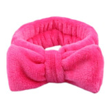 Tiara Laço Faixa Para Maquiagem Rosto Limpo Sem Cabelo Make Cor Pink