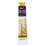 Tinta A Óleo Artística Para Tela Acrilex 20ml - Oil Colors Cor Do Óleo 330 - Violeta Permanente Escuro