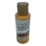 Tinta Acrilica Metal Colors 60 Ml Acrilex - Diversas Cores Cor Dourado-solar