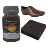 Tinta Couro Marron Semi Brilho Restaura Sapato Bota 100ml