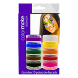 Tinta Facial Colormake Rosto Pintado Festa Infantil 10 Cores