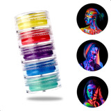 Tinta Facial Neon Flúor 5 Cores Maquiagem Rosto Artistica