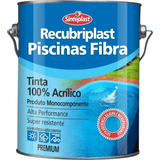 Tinta P/ Piscina De Fibra Impermeável 3,6lts Recubriplas Cor Branco