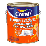 Tinta Super Lavável Para Parede Anti Manchas Coral 3,2l