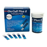 Tiras Para Medição De Glicose - On Call Plus Ii - 50un Cor Azul