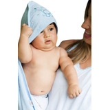 Toalha Avental Com Fralda Para O Banho Do Bebê Masculino