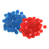 Tokens De Contador De Plástico Vermelho + Azul