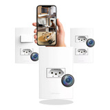 Tomada Espiã Camera Wifi Monitoramento Espião Ip Aces Remoto