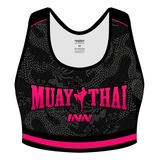 Top Feminino Muay Thai Boxe Dragon Thai Rosa
