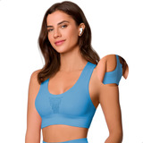 Top Nadador Sem Costura Poliamida Academia Fitness Selene