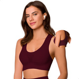 Top Nadador Sem Costura Poliamida Academia Fitness Selene