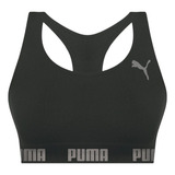 Top Puma Academia Fitness Sem Costura Sustentação Feminino