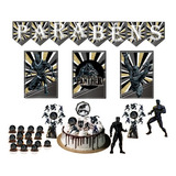 Topo De Bolo Pantera Negra Kit Completo Decoração Monta Faci