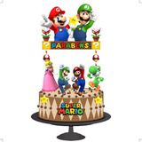 Topo De Bolo Topper De Bolo Aniversário Super Mario Full