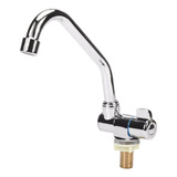 Torneira Água Fria Dobrável Zincada Inox C/ Latão Barco